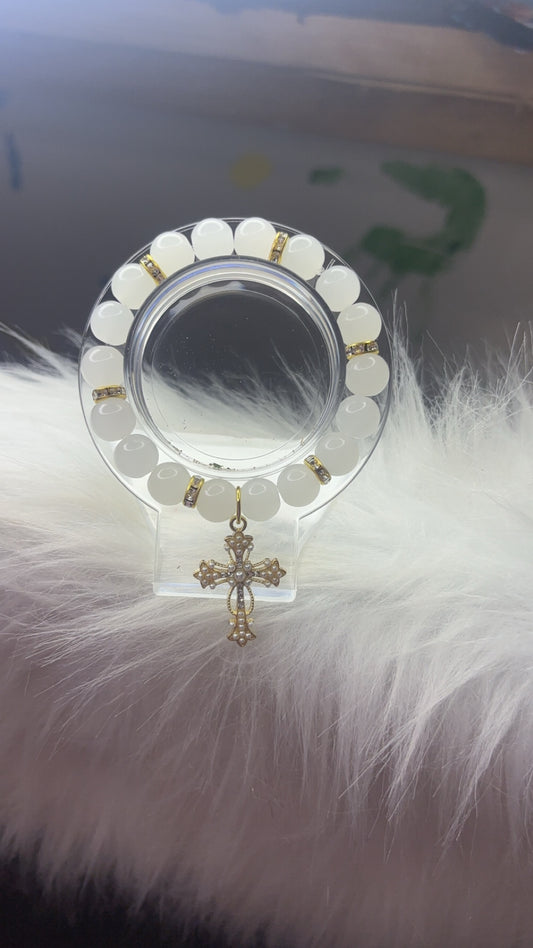 Cross Beaded Bracelet