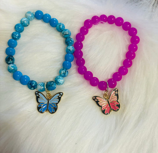 Butterfly beaded bracelets