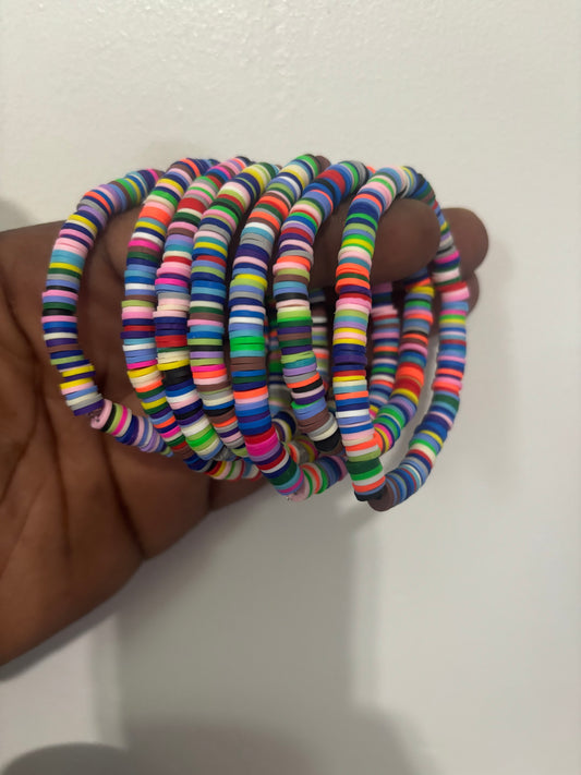 Clay beaded bracelets